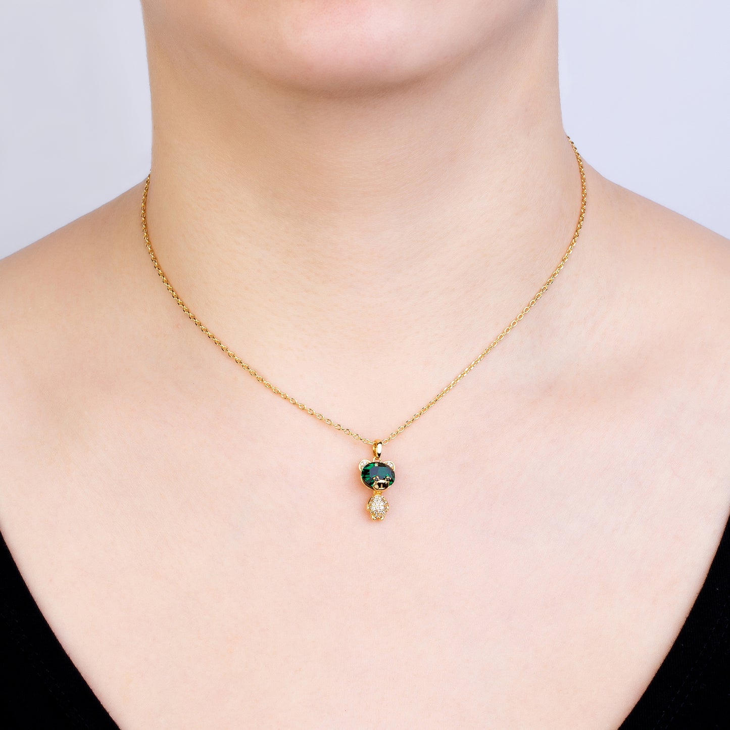 Kette mit Anhänger Bärchen, gold