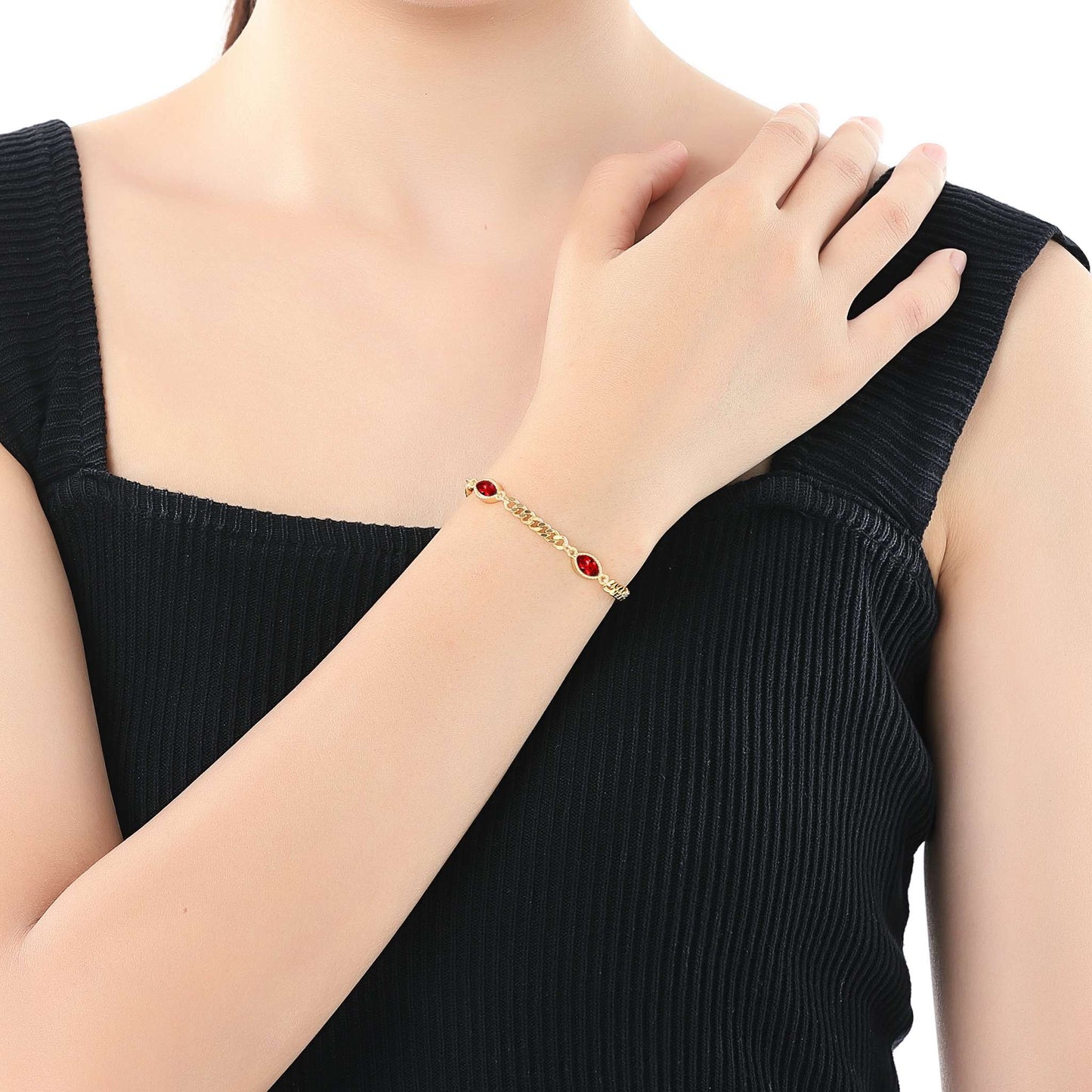 Armband Navette, gold rot