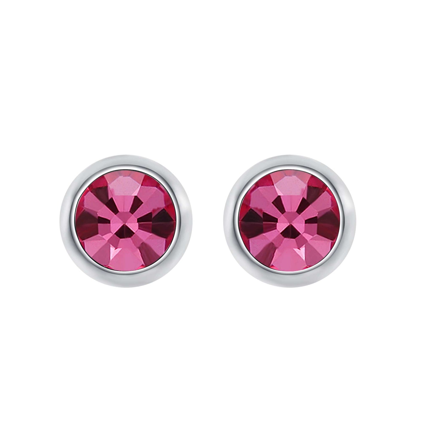 Ohrstecker Singular, silber pink