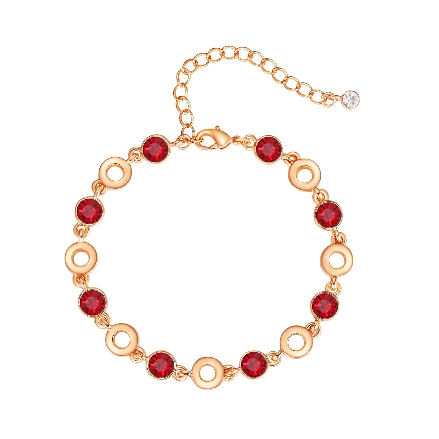 Armband Singular, rotgold rot