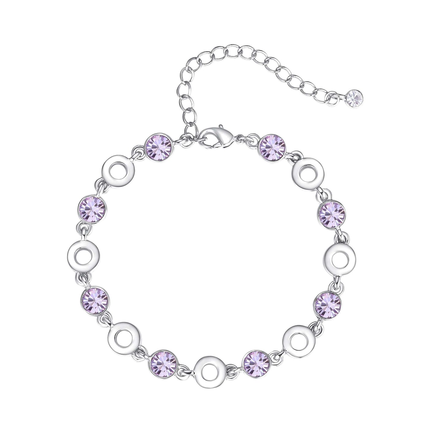 Armband Singular, silber violett