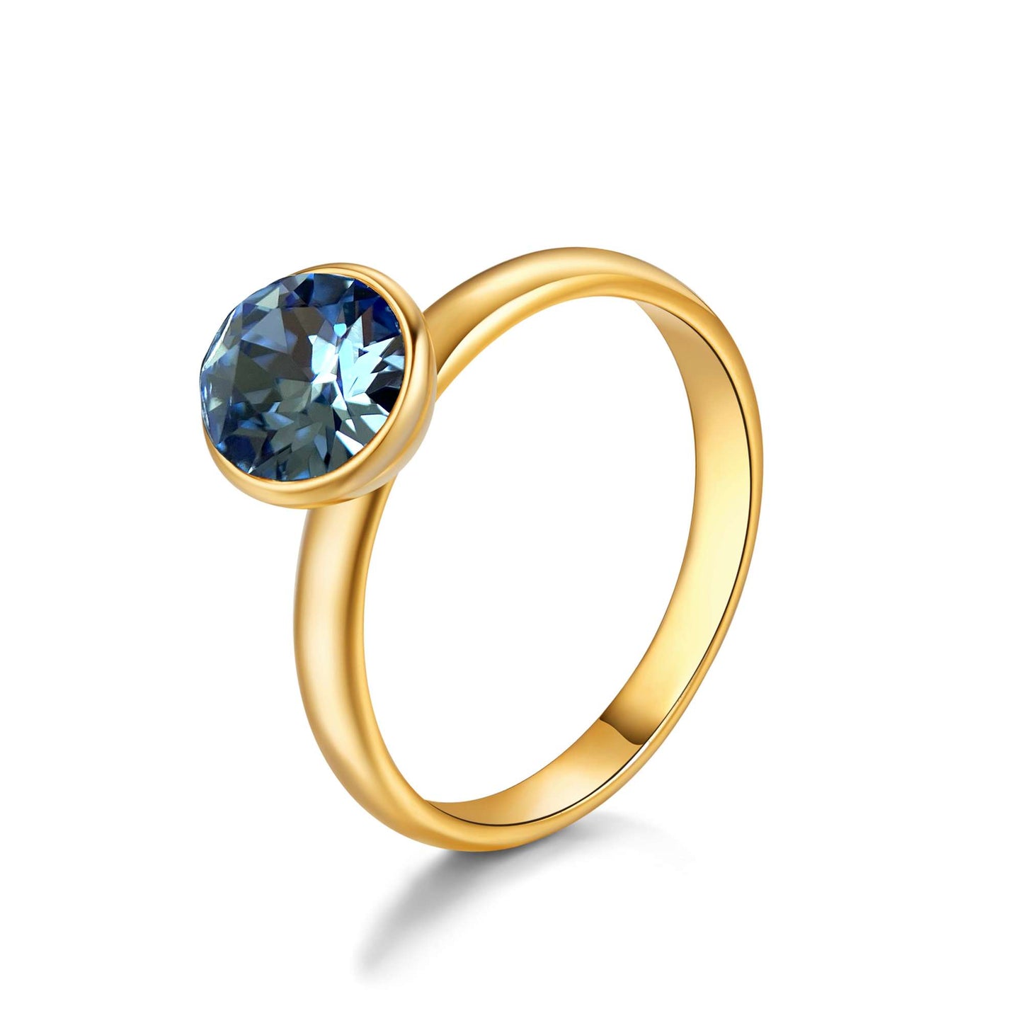 Ring Singular, gold hellblau