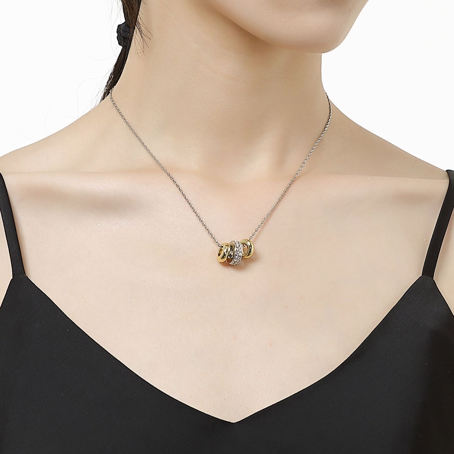 Collier Trio, bicolor gold