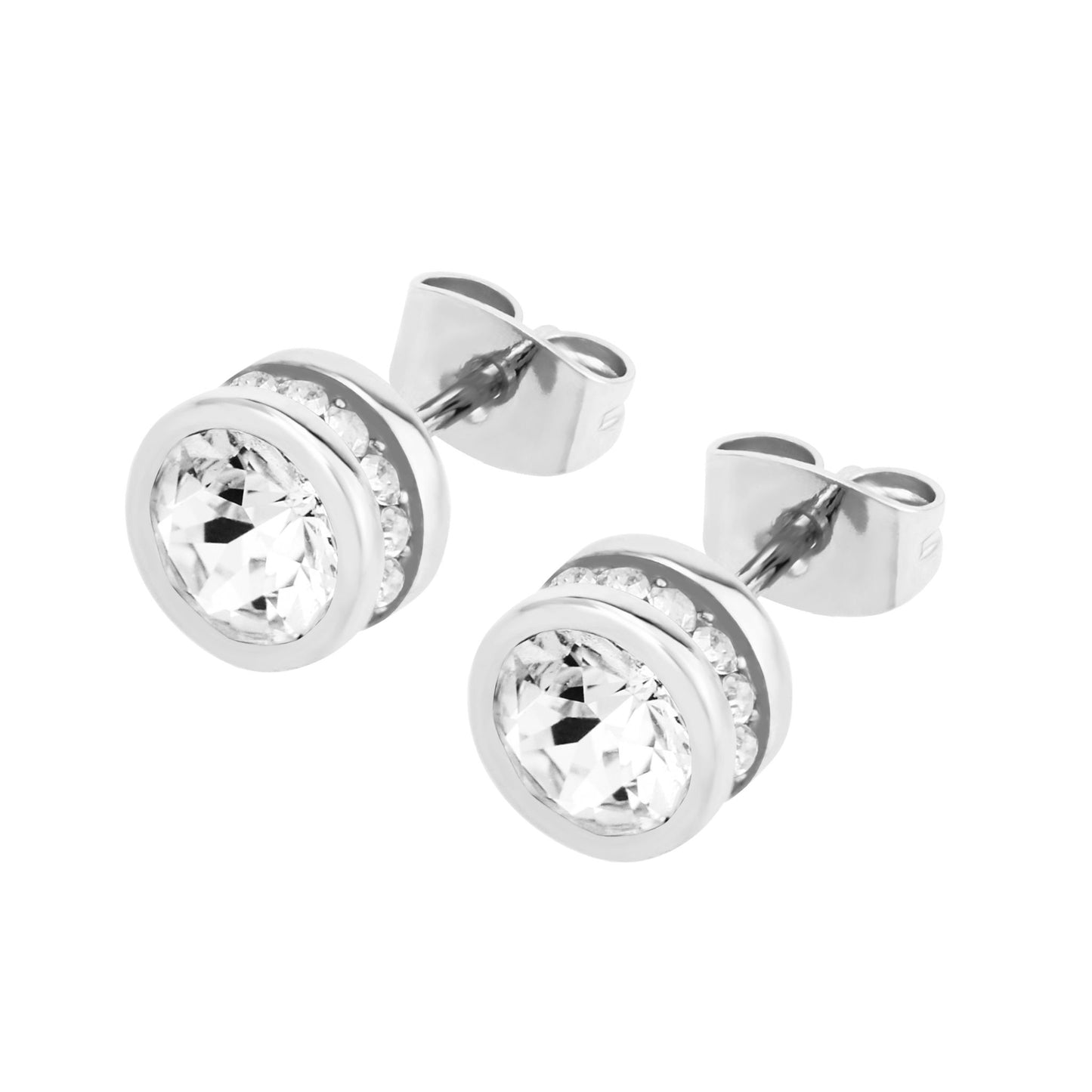 Ohrstecker Solitaire, silber