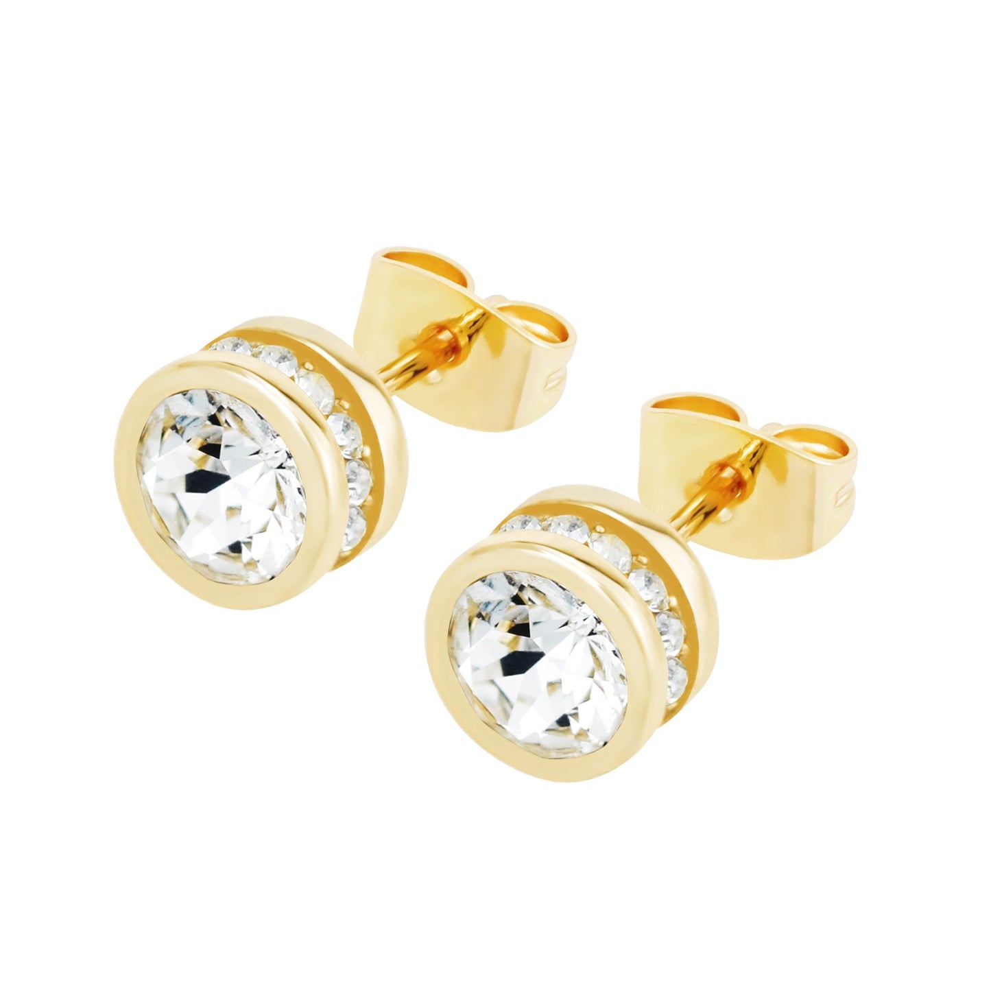 Ohrstecker Solitaire, gold